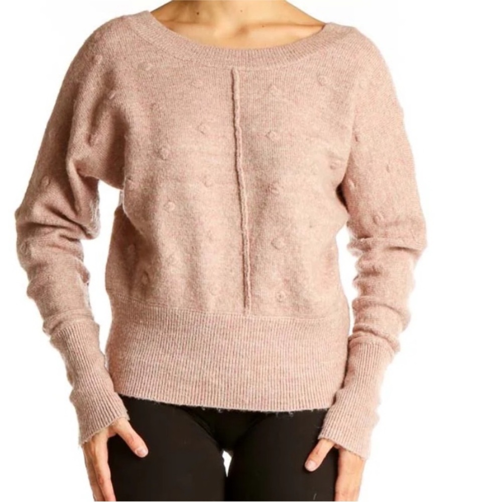 William Rast Alpaca Blend Polka Dot Texture Sweater Size M